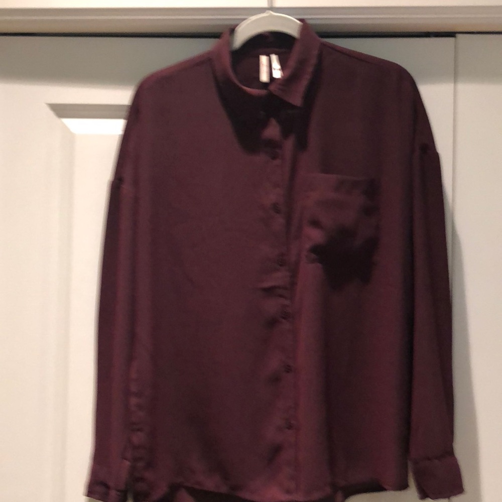 Dark merlot colored blouse